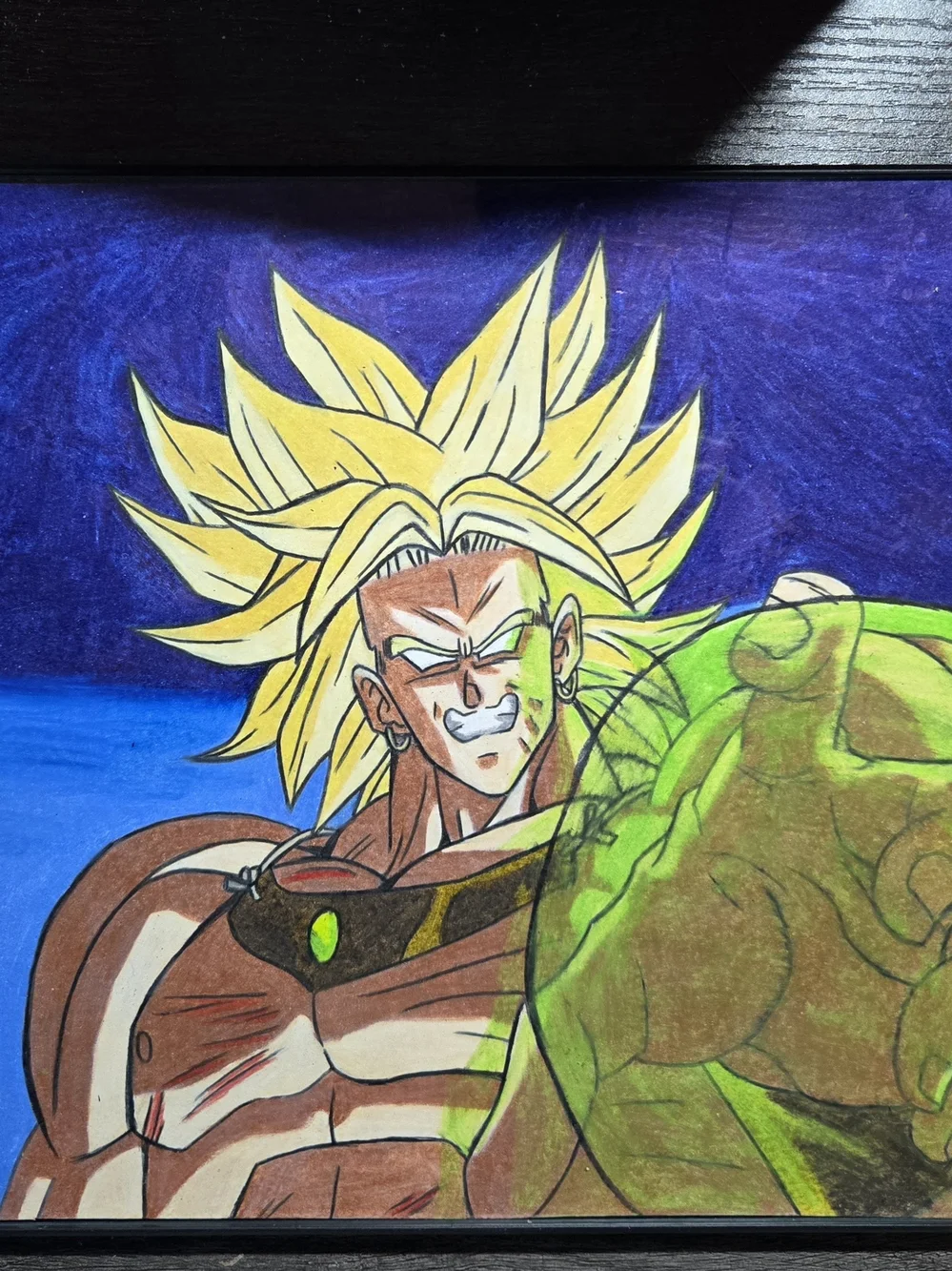 Dragon Ball Z Super Saiyan Broly Art Print - Yellow & Green